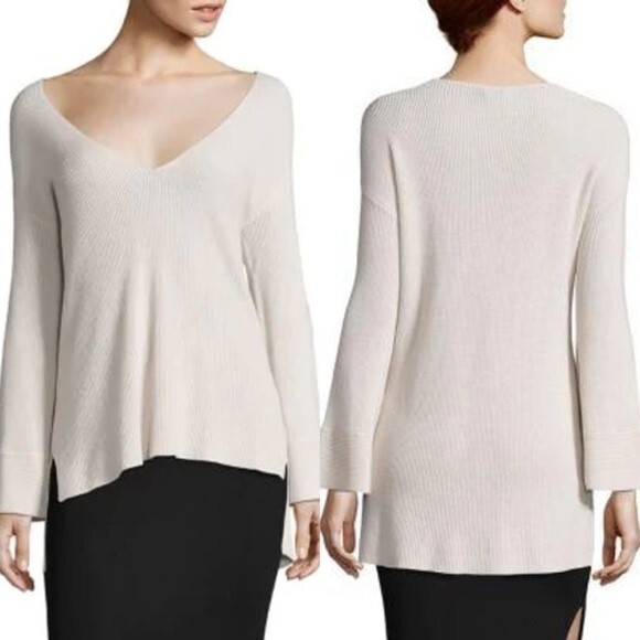 ATM ANTHONY THOMAS MELILLO V-neck Hi-lo Sweater In Blush Pink XS Revolve - Picture 6 of 15